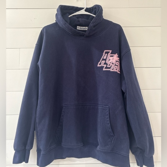 Aelfric Eden Tops - Elfric Eden‎ ARC Graphic Hoodie Navy Blue Pullover Streetwear Women’s S